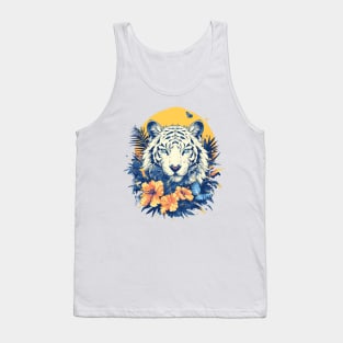 white tiger Tank Top